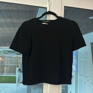 Zara short sleeve black sweater